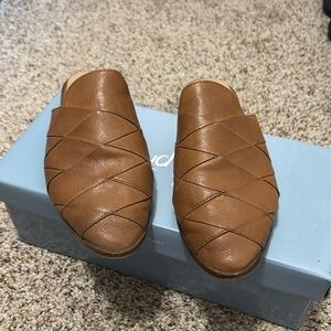 Seychelles Leather Mules Size 6 Brown Tan